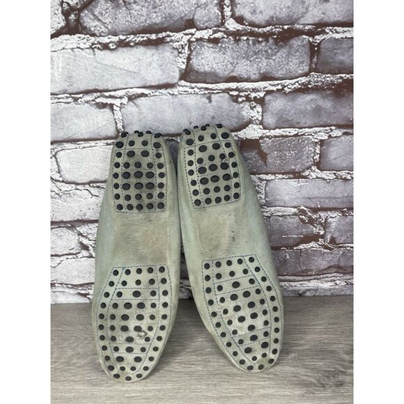 Tods Grey Solid Fringe Leather Kiltie Tassel Driving Loafers Women 41EU/10.5M US - Picture 6 of 16